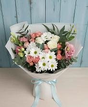Букет цветов из:  Розы, Лизиантусы и Хризантемы в Ливенке