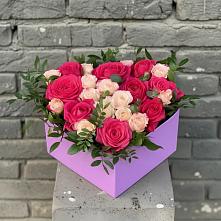 Цветочная композиция из Розы в коробке в Ливенке