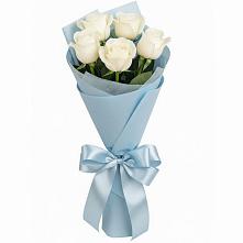 Букет 5 Белых роз Проуд в Ливенке
