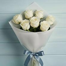 Букет 7 Белых роз Эдлесс Лав #REPLACE_PRED# Ливенке