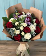Букет цветов из:  Розы и Альстромерии в Ливенке