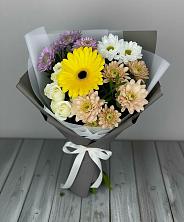 Букет цветов из:  Розы, Герберы и Хризантемы в Ливенке