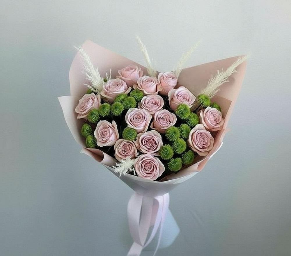 Букет цветов из: Розы и Хризантемы в Ливенке