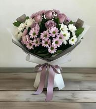 Букет цветов из:  Хризантемы и Розы #REPLACE_PRED# Ливенке