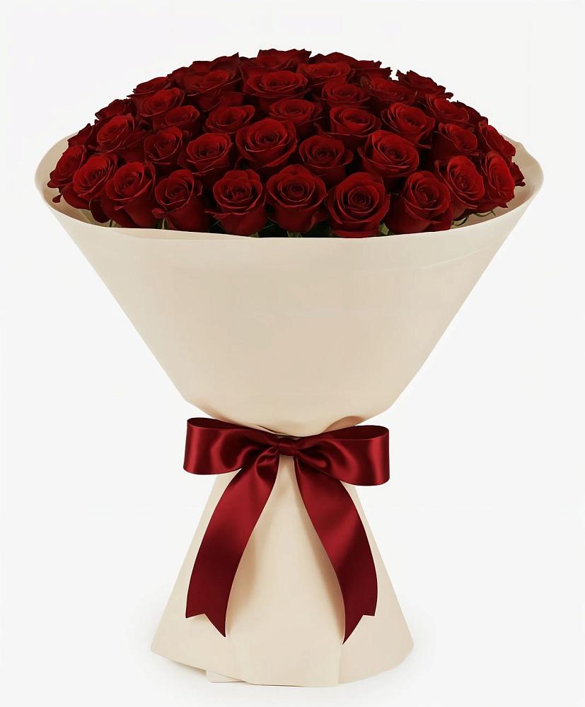 Букет 101 Бордовая роза Блэк Бакарра в Ливенке