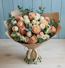 Букет цветов из:  Альстромерии и Розы #REPLACE_PRED# Ливенке